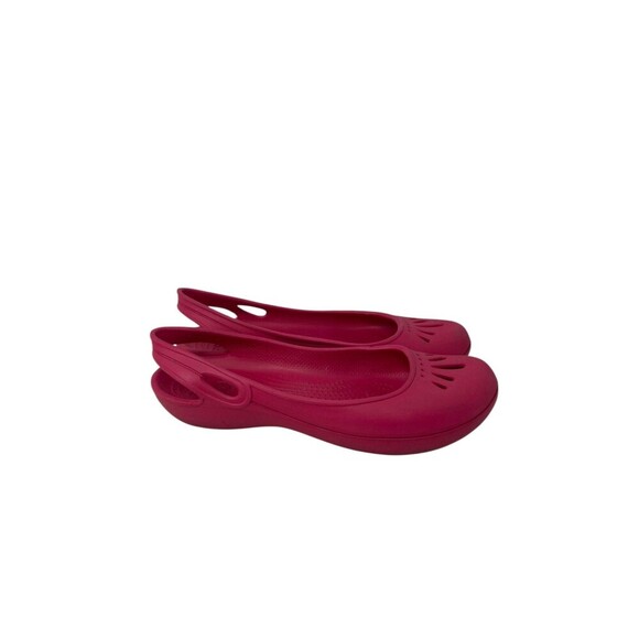 Crocs Mary Jane Shoes Women's Size 7 Pink Malindi Slip On Breathable - Picture 1 of 9